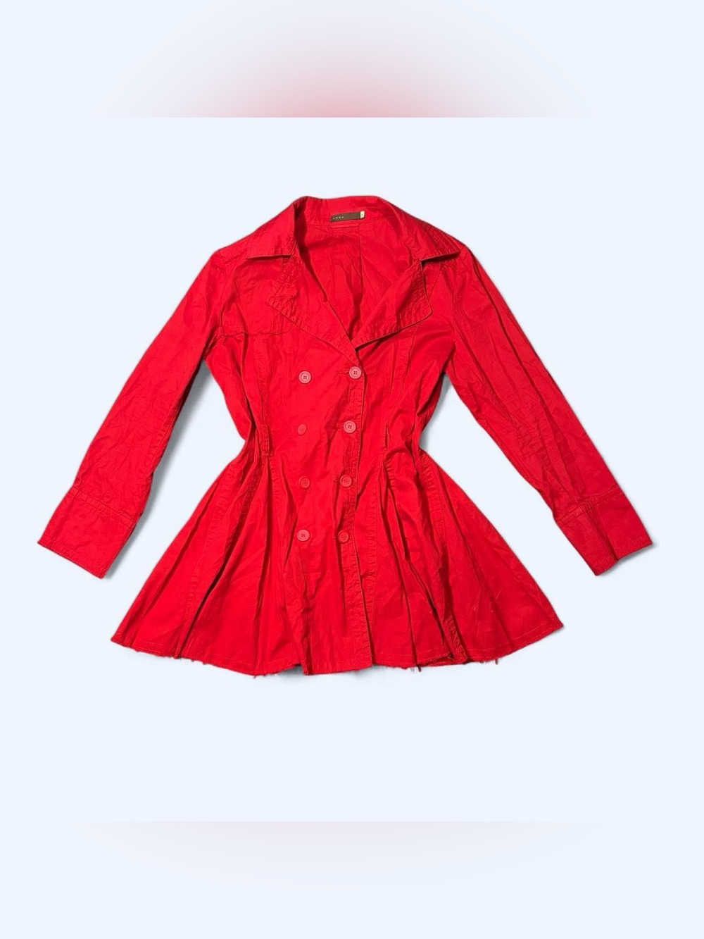 Y2K Ruffle Red Coat Jacket by Area!